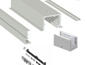 Saheco Top Track Set - 6m with Fixed Panel - Ceiling Or Wall Mount - Satin Anodized Aluminium